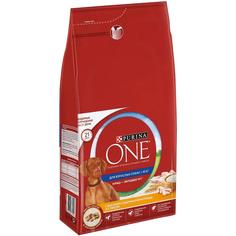 Сухой корм Purina ONE для взрослых собак средних и крупных пород, с высоким содержанием курицы и рисом, 3,8кг