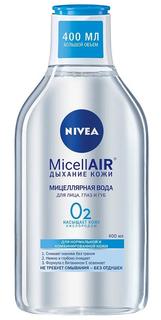 Мицеллярная вода Nivea &quot;MicellAIR: дыхание кожи&quot;, для нормальной и комбинированной кожи, 400мл