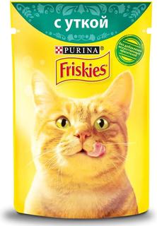 Влажный корм для кошек Friskies с уткой в подливе, 85гр