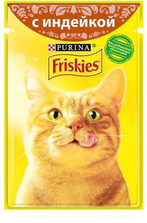 Влажный корм Friskies для кошек, индейка в подливе, 85гр