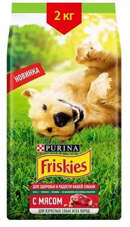 Сухой корм Friskies для взрослых собак, с мясом, 2кг