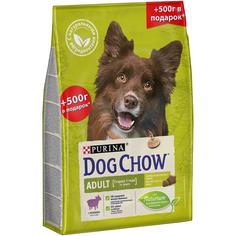 Сухой корм Dog Chow для взрослых собак, с ягненком, 2,5кг+500гр