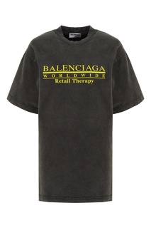 Футболка черного цвета с принтом Balenciaga