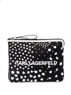 Karl Lagerfeld клатч K/Skuare с принтом
