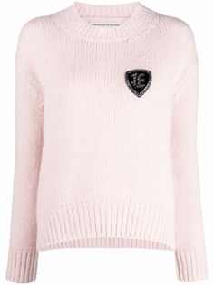 Ermanno Scervino джемпер в рубчик с нашивкой-логотипом