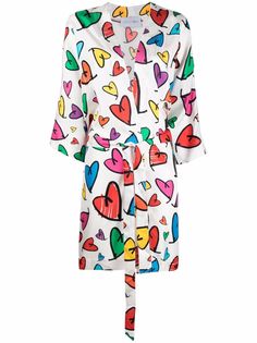 AZ FACTORY шелковый халат Hearts From Alber