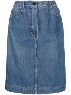 Chanel Pre-Owned джинсовая юбка с завышенной талией