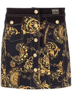 Versace Jeans Couture джинсовая юбка с принтом Regalia Baroque