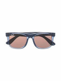 Ray-Ban солнцезащитные очки в квадратной двухцветной оправе