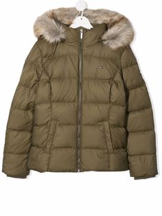 Tommy Hilfiger Junior куртка с капюшоном и искусственным мехом