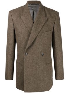 Lemaire двубортный шерстяной пиджак