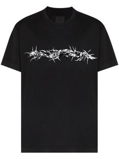 Givenchy футболка с принтом Barbed Wire