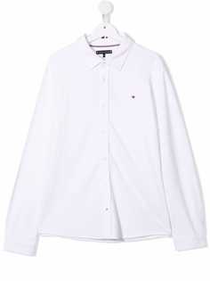 Tommy Hilfiger Junior рубашка с вышитым логотипом