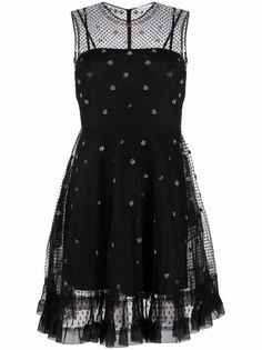 RED Valentino платье мини с кристаллами