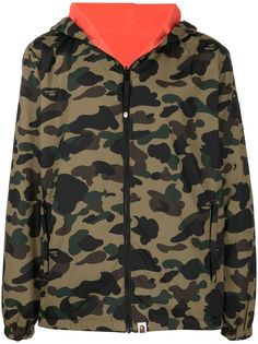 A BATHING APE® куртка с капюшоном и камуфляжным принтом Bape