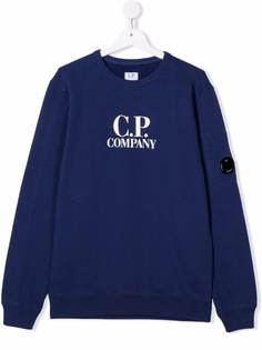 C.P. Company Kids толстовка с круглым вырезом и логотипом