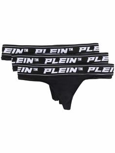 Philipp Plein комплект из трех трусов-стрингов с логотипом