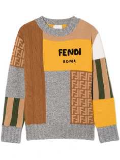 Fendi Kids джемпер с круглым вырезом и логотипом FF