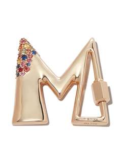 Marla Aaron MARLA A 14K YG MIXED SAPH LETTER M LOCK