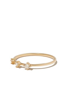 Adina Reyter кольцо Tiny Three из желтого золота с бриллиантами