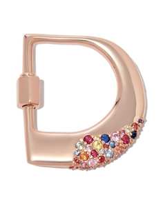 Marla Aaron MARLA A 14K RG MIXED SAPH LETTER D LOCK