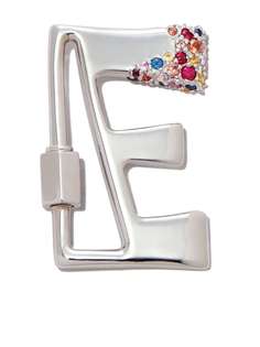 Marla Aaron MARLA A 14K WG MIXED SAPH LETTER Y LOCK
