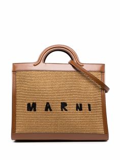 Marni сумка-тоут с вышитым логотипом