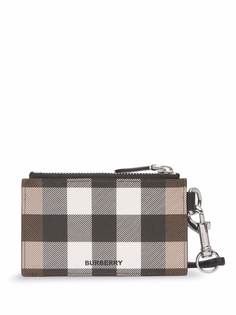 Burberry клетчатый картхолдер на молнии