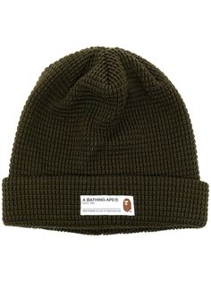 A BATHING APE® шапка бини с нашивкой-логотипом Bape