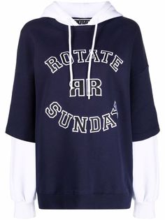 ROTATE многослойное худи с принтом Sunday