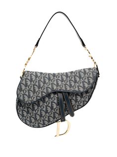 Christian Dior сумка Saddle 2000-х годов с узором Trotter