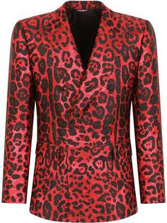 Dolce & Gabbana пиджак с леопардовым принтом