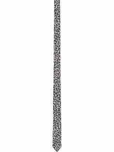 Saint Laurent галстук с вышитым узором
