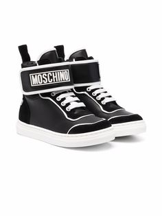 Moschino Kids высокие кеды с логотипом