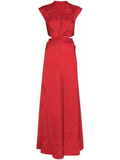 Silvia Tcherassi платье макси Pienza с цветочным узором