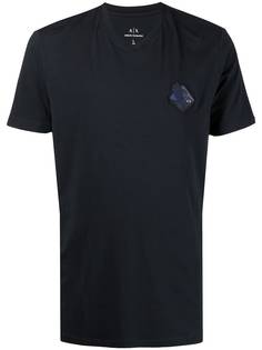 Armani Exchange футболка с нашивкой-логотипом