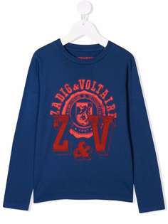 Zadig & Voltaire Kids футболка Kita с логотипом