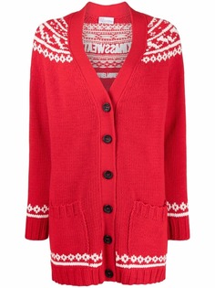 RED Valentino длинный кардиган с орнаментом