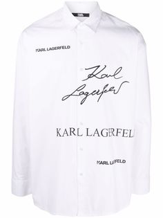 Karl Lagerfeld рубашка на пуговицах с логотипом