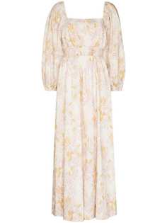 peony платье миди Wisteria с цветочным принтом