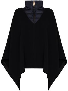 Chloé утепленное пончо с воротником на молнии Chloe