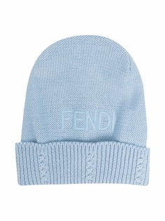 Fendi Kids шапка бини в рубчике