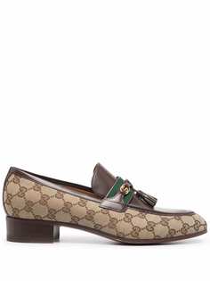 Gucci лоферы с кисточками и логотипом GG