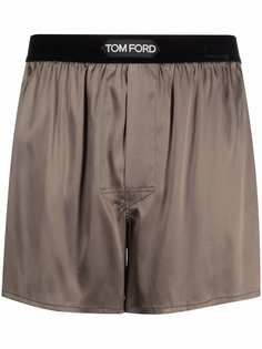 TOM FORD шорты-боксеры с нашивкой-логотипом