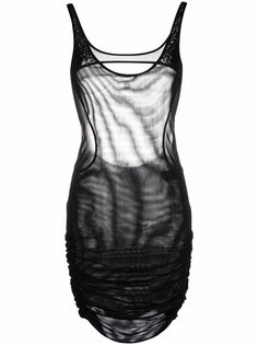 Mugler приталенное платье мини с открытой спиной