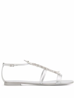 Giuseppe Zanotti сандалии Slim с кристаллами