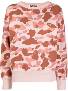 A BATHING APE® толстовка с камуфляжным принтом и круглым вырезом Bape