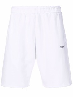 Off-White спортивные шорты с полосками Diag