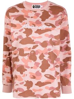 A BATHING APE® футболка с камуфляжным принтом и логотипом Bape