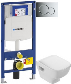 Комплект подвесной унитаз Jacob Delafon Struktura EDF102-00 + E4272-00 + система инсталляции Geberit 111.300.00.5 + 115.770.21.5 + 111.815.00.1
